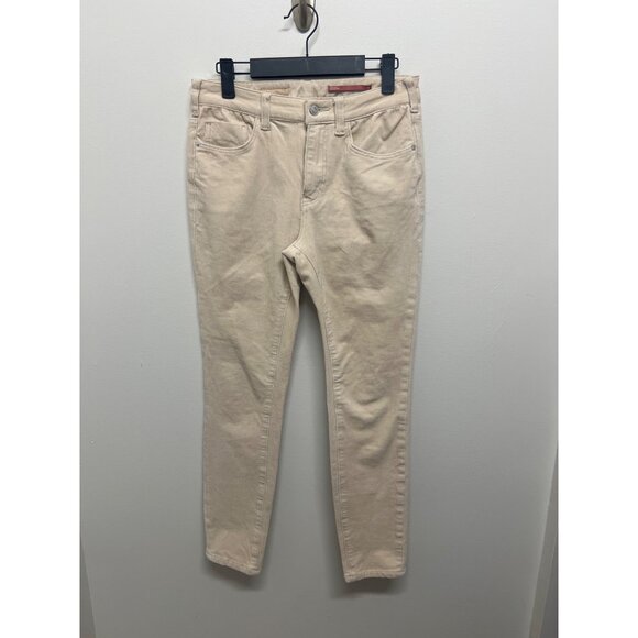 Womens Slim Fit Beige Corduroy Pants With Pockets Stylish & Comfortable Size 27 - Picture 3 of 9